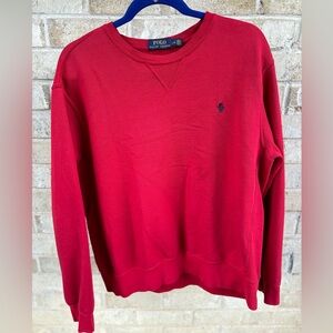 Red Polo Crew neck Swearshirt